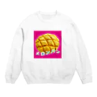 うさぎちゃんアイランドのうねうねメロンパンロゴ Crew Neck Sweatshirt