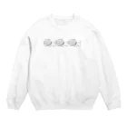 どすこい杏のエリザベスカラーをつけた犬(白内障) Crew Neck Sweatshirt