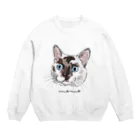 みきぞーん｜保護猫 ミッキー画伯と肉球とおともだちのmomo Crew Neck Sweatshirt