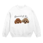 みきぞーん｜保護猫 ミッキー画伯と肉球とおともだちのtoro & diamond Crew Neck Sweatshirt