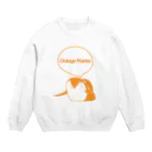 にとりうむ-NiTorium-🔸オレンジマンタのグッズのオレンジマンタ(ごろ寝/シンプル/オレンジ) Crew Neck Sweatshirt