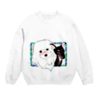 オフィシーナ　ロンポペのモフちゃんとツンデレちゃん Crew Neck Sweatshirt