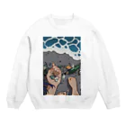 プラ湯の貝拾い Crew Neck Sweatshirt