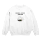 屋台 urukaのMECCHA NEMUI らっこ Crew Neck Sweatshirt