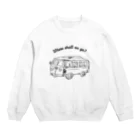 ブルーカメラのシンプルTシャツ屋のワーゲンバスでどこに行こう？ Crew Neck Sweatshirt