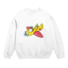 とことこ(パンの人)の空飛ぶパン Crew Neck Sweatshirt