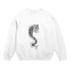 junsen　純仙　じゅんせんのJUNSEN（純仙）古代　 Un dragón　下り Crew Neck Sweatshirt