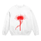 Alba spinaの彼岸花　一輪 Crew Neck Sweatshirt