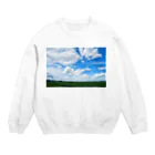 nekonote0の青い空 Crew Neck Sweatshirt