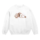  むきむき   地球生活のだれかさん Crew Neck Sweatshirt