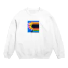 Kimukimuのひまわり Crew Neck Sweatshirt