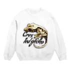 ha.chi@ハチ☺︎爬虫類のクレステッドゲッコー /リリーホワイト Crew Neck Sweatshirt