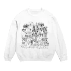 ぺろぺろぺろぺろ【せいこせんせい】のわんちゃん大集合　犬【せいこせんせい】 Crew Neck Sweatshirt