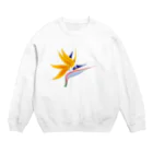 kimchinのカラフルな花　ストレリチア・極楽鳥花 Crew Neck Sweatshirt