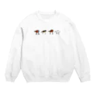 YUKIYAMAの野鳥整列 Crew Neck Sweatshirt