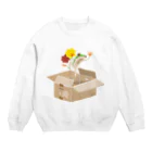 118designの段ボールからカエル Crew Neck Sweatshirt