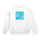 イカぽんちの波間のぽんち Crew Neck Sweatshirt