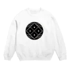 yotumeyaの四ツ目屋浪六家紋シリーズ Crew Neck Sweatshirt