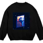 hopeless girlの冬の夜 Crew Neck Sweatshirt