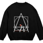 loveclonesのFACE THE WALL 2 タイポグラフィとガールズイラスト Crew Neck Sweatshirt