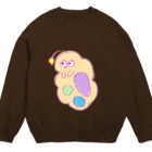 🐈ねこうさぎ🐇のミジンコ怪獣(ペールオレンジ)スウェット Crew Neck Sweatshirt