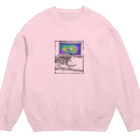 9livesworkの星雲ねこ Crew Neck Sweatshirt