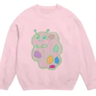 🐈ねこうさぎ🐇のアメーバ怪獣(グレー)スウェット Crew Neck Sweatshirt