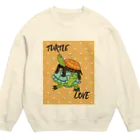 316(MIHIRO)のスペインイシガメとクサガメちゃん カラフル Crew Neck Sweatshirt