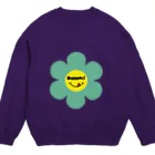 Bepppin3Companyのレトロフラワー★グリーン Crew Neck Sweatshirt