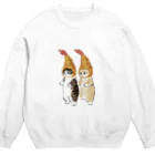 mofusandのダブルえび天にゃん Crew Neck Sweatshirt