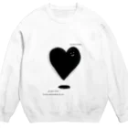 mucho muchoのハートちゃん　浮遊　ブラック Crew Neck Sweatshirt