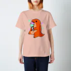 DinogaSuki -恐竜のこども服-のアイスもぐもぐティラノサウルス スタンダードTシャツ