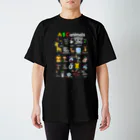 narookのABC  animals (タイトル　白文字) スタンダードTシャツ