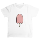 Oui Letterのあいすくりーむおばけちゃん pink スタンダードTシャツ