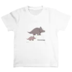 dinoshirtsのトリケラトプスの親子 スタンダードTシャツ