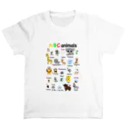 narookのABC  animals 黒文字 スタンダードTシャツ