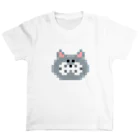 てんてんのドット絵ねこちゃんひげ袋 スタンダードTシャツ