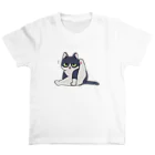 寂しんぐのはちわれのねこ(毛づくろい) スタンダードTシャツ