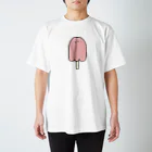 Oui Letterのあいすくりーむおばけちゃん pink スタンダードTシャツ