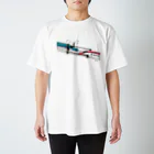 母アパレルの踏切とすれ違うはやぶさとこまち Regular Fit T-Shirt