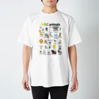 narookのABC  animals 黒文字 スタンダードTシャツ