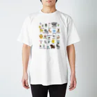 narookのABC  animals 黒文字 スタンダードTシャツ