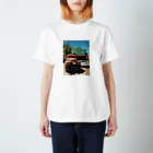 旅行行きたいの会のROUTE 66/Cars Regular Fit T-Shirt