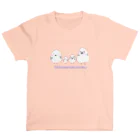 我が家の画伯たちのむぎちゃんのシマエナガ（ロゴ入り） Regular Fit T-Shirt