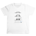 ゴータ・ワイの猫ちゃんびっくり 　KAITO　名前入れます。　 スタンダードTシャツ