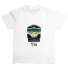 &TRAIN DESIGN STOREの横須賀線 113系 正面 スタンダードTシャツ