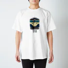 &TRAIN DESIGN STOREの横須賀線 113系 正面 Regular Fit T-Shirt