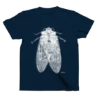 Biological Laceworksのセミ 両面（白） Cicada-both sides (White print)  　 スタンダードTシャツ