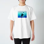 オコメの猫猫Tシャツ「海に潜る」バージョン Regular Fit T-Shirt