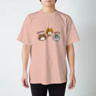 Feather stick-フェザースティック-の熊・犬・猫【くま・いぬ・ねこ】 Regular Fit T-Shirt